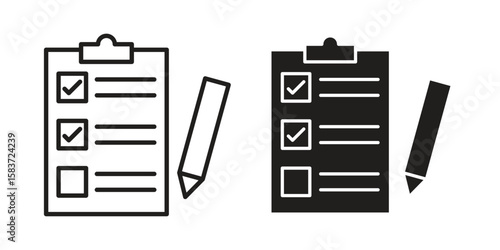 Survey icons designed in filled, outline, line and stroke style