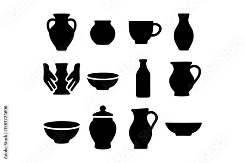 Silhouette collection of classic ceramic tableware and pottery designs