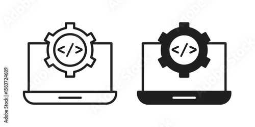 Software Engineering icons designed in filled, outline, line and stroke style