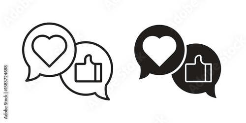 Social media icons designed in filled, outline, line and stroke style