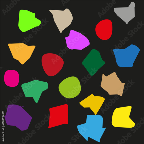 Abstract blob shapes. Colorful organic forms. Irregular fluid pattern. Vector artistic element.