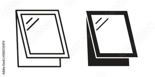 Roof window icons designed in filled, outline, line and stroke style