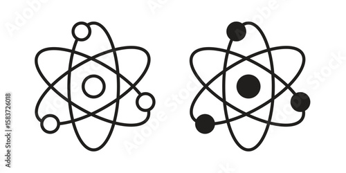 Quantum computing icons designed in filled, outline, line and stroke style