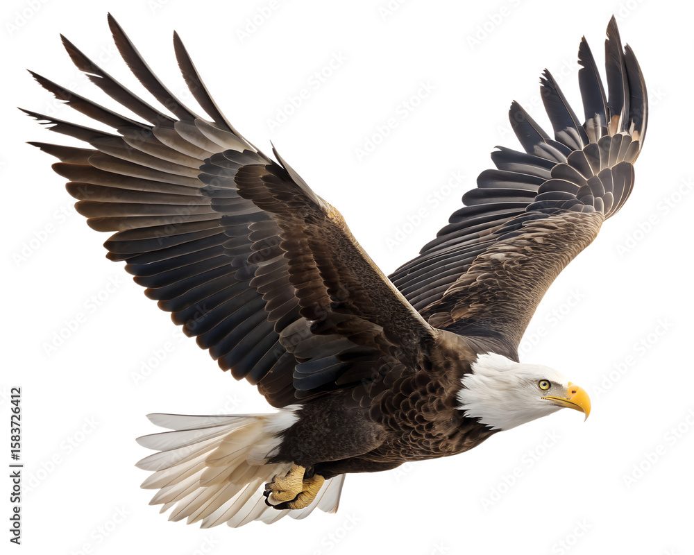 Obraz premium Majestic Bald Eagle in Flight