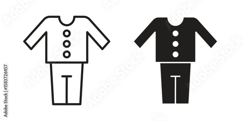 Pijama icons designed in filled, outline, line and stroke style