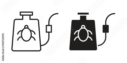Pesticide icons designed in filled, outline, line and stroke style