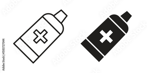 Ointment icons designed in filled, outline, line and stroke style