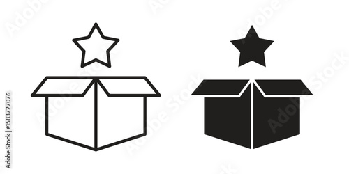 New product icons designed in filled, outline, line and stroke style