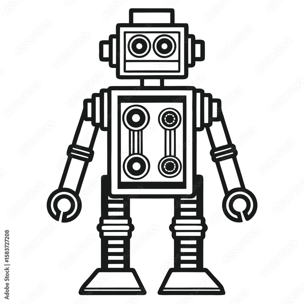 Fototapeta premium vintage retro robot