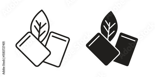 Mint gum icons designed in filled, outline, line and stroke style