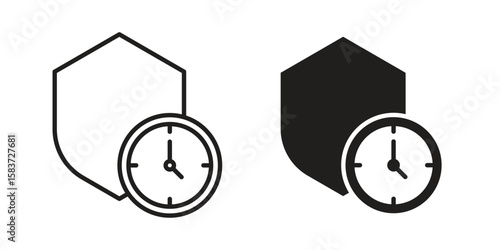 Long term icons designed in filled, outline, line and stroke style