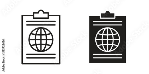 Immigration icons designed in filled, outline, line and stroke style