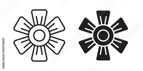 Hypericum icons designed in filled, outline, line and stroke style