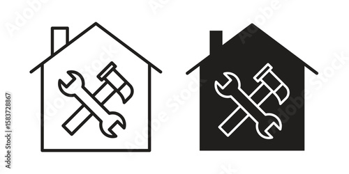 Home repair icons designed in filled, outline, line and stroke style