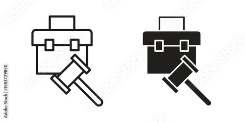 employment law icons designed in filled, outline, line and stroke style