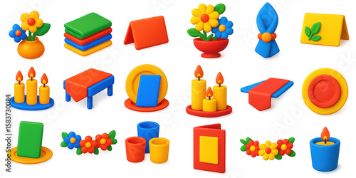 3D Table Decor Icons