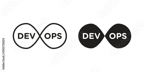 Devops icons designed in filled, outline, line and stroke style