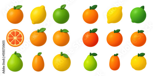Vibrant Citrus Icons