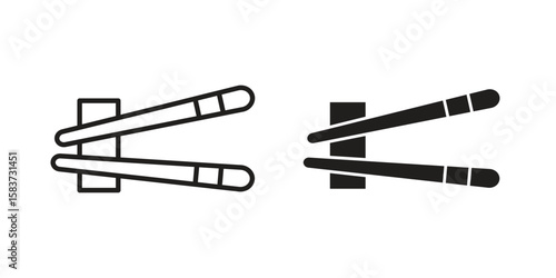 Chopsticks icons designed in filled, outline, line and stroke style