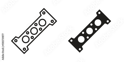 Car gasket icons designed in filled, outline, line and stroke style