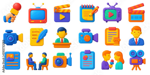 Vibrant Media Icon Set