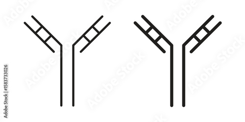 Antibody icons designed in filled, outline, line and stroke style