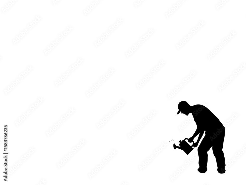 Obraz premium A person in casual attire kneeling while planting young seedlings in a garden, showcasing a nurturing spirit.