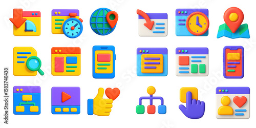 3D User Experience Icons