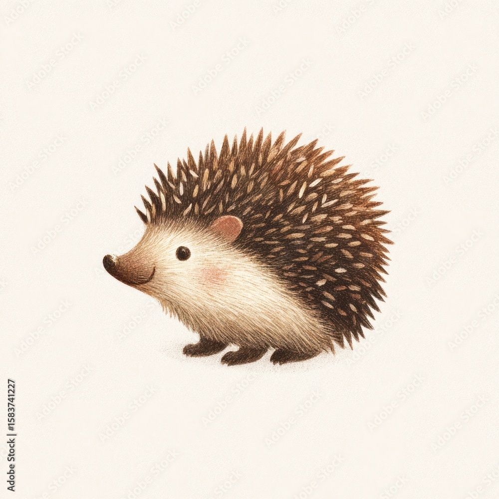Obraz premium Cute hedgehog illustration