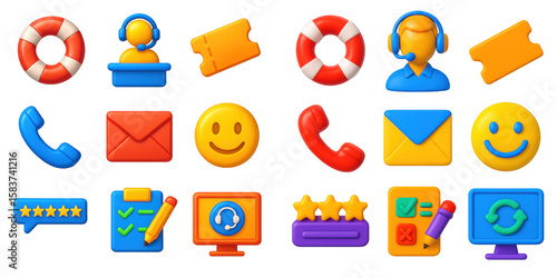 Vibrant 3D Service Icons