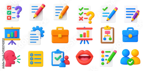 3D Assessment Icons