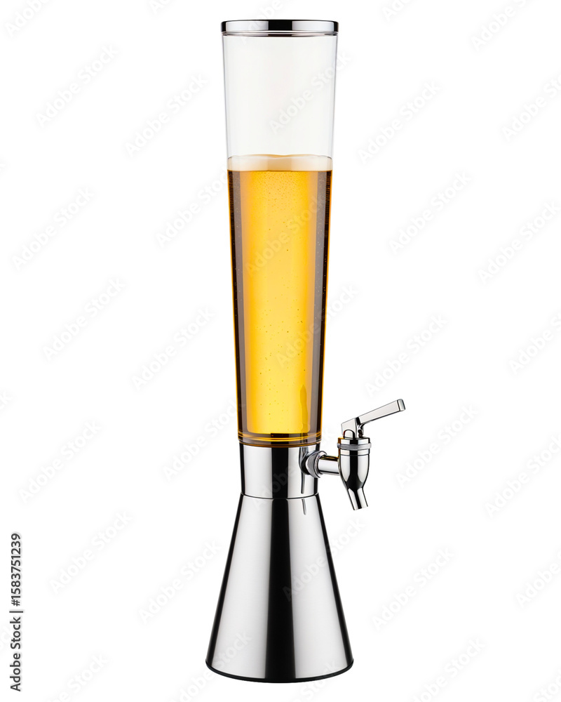 Tall Beer Tower Dispenser with Chrome Base and Tap
Tall Beer Tower Dispenser with Chrome Base and Tap