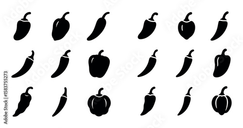 Spicy Pepper Icon Grid