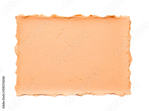 Wallpaper Mural Vintage Torn Edge Orange Paper Sheet Isolated
 Torontodigital.ca