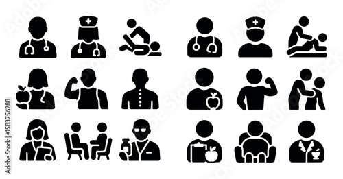 Healthcare Professionals Icons