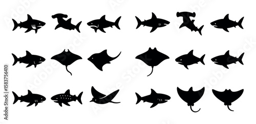 Shark and Ray Icons