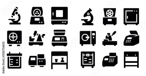 Biology Lab Icon Set