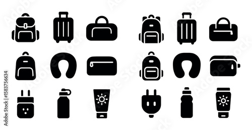 Packing Essentials Icons