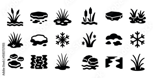 Winter Wetlands Icons
