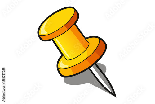 push pin isolated on white background.