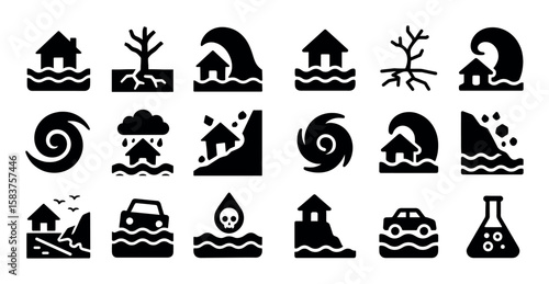 Water Disasters Icons