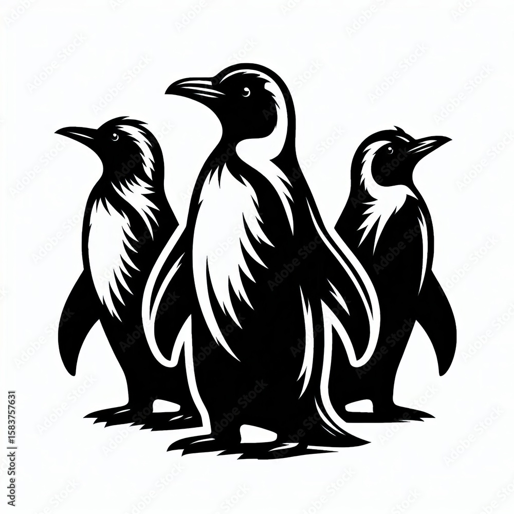 Naklejka premium Penguin Silhouette