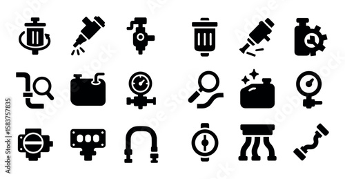 Fuel System Icon Set