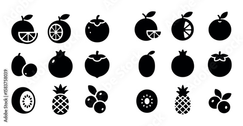 Winter Fruit Icons