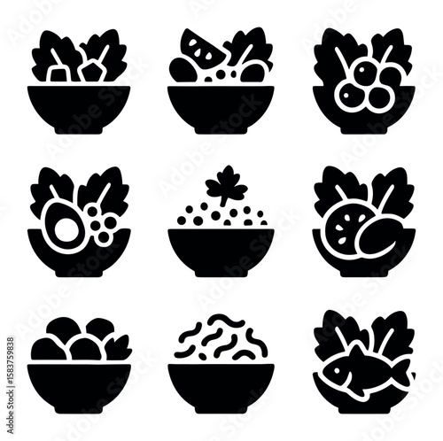 Nine Salad Icons