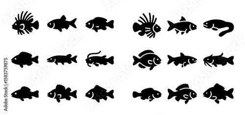 Invasive Fish Icons