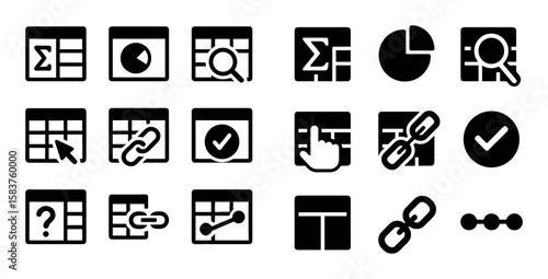 Spreadsheet Icons Grid