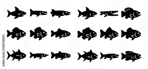 Predatory Fish Icons