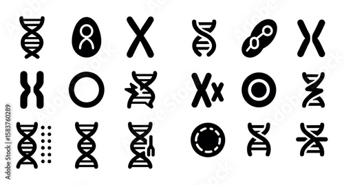 Genetics Icons Grid