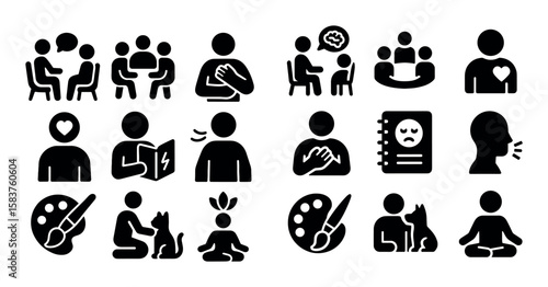 Mental Health Icon Grid
